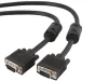 Кабель Cablexpert VGA - VGA (M/M), HD15, з 2-ма фер. кільцями, чорний, 10 м (CC-PPVGA-10M-B) пакет - 1