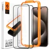 Защитное стекло SPIGEN Glas.tR AlignMaster FC для Apple iPhone 15 Black (AGL06906) - 1