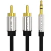 Кабель VENTION mini-jack 3.5 mm (M) - 2RCA (M) 0.5м Black (BCFBD) - 2
