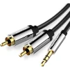 Кабель VENTION mini-jack 3.5 mm (M) - 2RCA (M) 0.5м Black (BCFBD) - 1