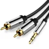Кабель Vention AUX 3.5 mm M - 2xRCA M, 3 m, Black (BCFBI) - 1