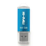 Флеш-накопитель USB 64GB Hi-Rali Rocket Series Blue (HI-64GBVCBL)