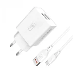 Зарядное устройство для SkyDolphin SC30T (2USB, 2.1A) White (MZP-000113) + кабель Type-C