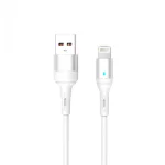 Кабель SkyDolphin S06L LED Smart Power USB - Lightning 1м, White (USB-000555)