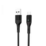 Кабель SkyDolphin S06V LED Smart Power USB - microUSB 1м, Black (USB-000559)