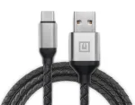 Кабель REAL-EL Premium Leather USB-USB Type C 1m, Black (EL123500049)