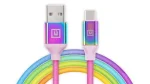 Кабель REAL-EL Premium Rainbow USB-USB Type C 1m (EL123500050)
