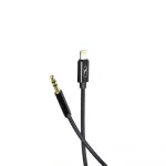 Аудио-кабель SkyDolphin SR26 Braided Wire Lightning-3.5 мм, 1 м, Black (AUX-000069)