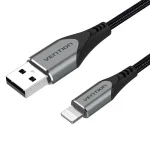 Кабель Vention USB - Lightning (M/M), 2.4A, 1м, Black (LABHF)