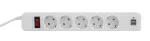 Фільтр живлення ProLogix (PRS-075P5CUSB-18W) 0.75 мм, 5 розеток, 1.8 м, 2xUSB 3.0, білий