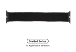 Ремінець Armorstandart Braided Solo Loop для Apple Watch 38mm/40mm/41mm Charcoal Size 2 (120 mm) (ARM58060)