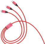 Кабель SkyDolphin S63E 3in1 USB - Lightning/Type-C/MicroUSB 1.2м, Red (USB-000624)
