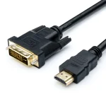 Кабель Atcom HDMI - DVI (M/M), 24+1 pin, феррит, 1.8 м, Black (AT3808)