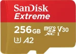 Карта пам`ятi MicroSDXC 256GB C10 UHS-I SanDisk Extreme V30 U3 R190/W130MB/s + SD (SDSQXAV-256G-GN6MA)