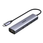 Мережевий адаптер з USB хабом UGREEN CM475 USB 3.0 Gigabit Ethernet Adapter (20932)