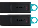 Флеш-накопичувач USB3.2 64GB Kingston DataTraveler Exodia Black/White 2 Pieces (DTX/64GB-2P)