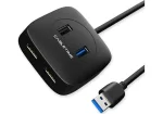 USB-хаб Cabletime 4-Ports, USB3.0 + USB2.0 + Micro B з живленням (CB43B)