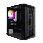 Корпус 1stPlayer BS-2-3F1-BK Black без БП