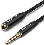 Удлинитель Vention AUX 3.5mm M - AUX 3.5mm F, 1.5m, Black (BHBBG)