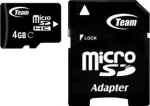 Карта пам`ятi MicroSDHC 4GB Class 10 Team + SD-adapter (TUSDH4GCL1003)