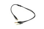 Аудіо-кабель Cablexpert (CCA-418M) 3.5 mm 4-pin-2х3.5 mm stereo, 0.2м, чорний