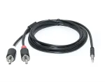 Аудіо-кабель REAL-EL Audio Pro (EL123500042) mini-jack 3.5мм(M)-2xRCA(M) 1,8м, чорний