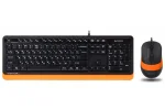 Комплект (клавіатура, мишка) A4Tech F1010 Black/Orange USB
