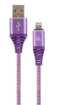 Кабель Cablexpert (CC-USB2B-AMLM-1M-PW) USB 2.0 A - Lightning, преміум, 1м, фіолетовий