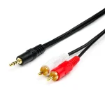 Кабель ATCOM mini-jack 3.5 мм - 2RCA 3м Black (10708)