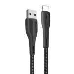 Кабель ColorWay USB-Lightning, 2.4А, 1м, PVC+Led, Black (CW-CBUL034-BK)