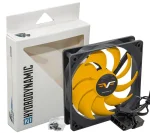 Вентилятор Frime (FYF120HB3) 120x120x25мм, 3pin+Molex, Black/Yellow