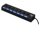 USB хаб з вимикачами 1STCHARGER 7хUSB2.0 Black (HUB1STU20702)