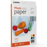 Фотопапір COLORWAY Matte A4 190г/м² 20л (PM190020A4)