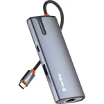 Порт-репликатор COLORWAY 6-в-1 USB-C к 1xHDMI, 3xUSB3.0, PD100W, LAN (CW-HUB02)
