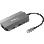 Порт-репликатор SANDBERG USB-C 6-in-1 Travel Dock (136-33)