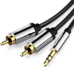 Кабель VENTION mini-jack 3.5 mm (M) - 2RCA (M) 10м Black (BCFBL)