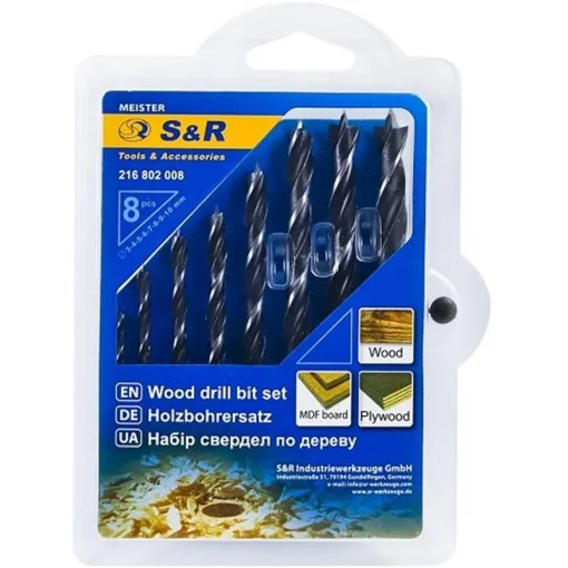 Набор сверл по дереву S&R Meister (216802008) 8шт