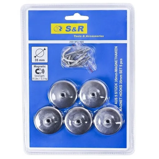 Набор магнитных крючков S&R (290903005) 5шт