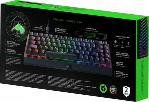 Клавиатура беспроводная Razer BlackWidow V3 Mini Hyperspeed Green Switch Black (RZ03-03891600-R3R1)