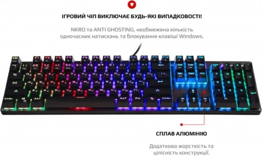 Клавіатура Motospeed CK104 Outemu Blue RGB Silver (mtck104cmb)