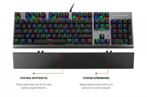 Клавіатура Motospeed CK108 Outemu Red Silver (mtck108mr)