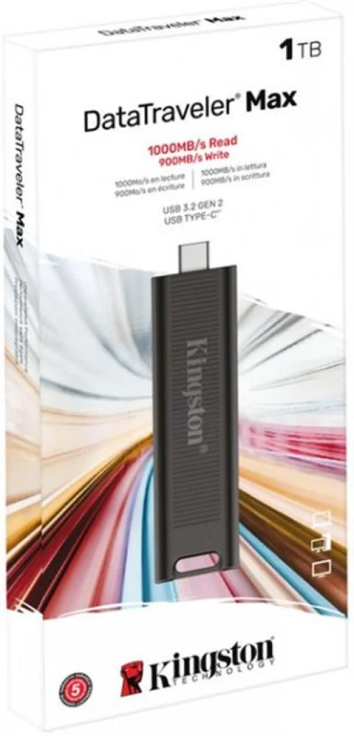 Флэш-накопитель USB3.2 1TB Type-C Kingston DataTraveler Max Black (DTMAX/1TB)
