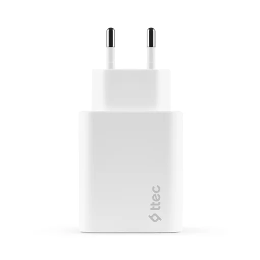 Сетевое зарядное устройство для Ttec SmartCharger Duo USB-C/USB-A 2.4А/12Вт White (2SCS25B)