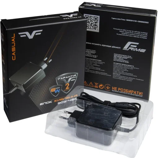 Блок живлення FRIME для ноутбуків Asus 19V 2.37A 4.0x1.35mm 45W (FWM19V2.37A45W_AS40135)