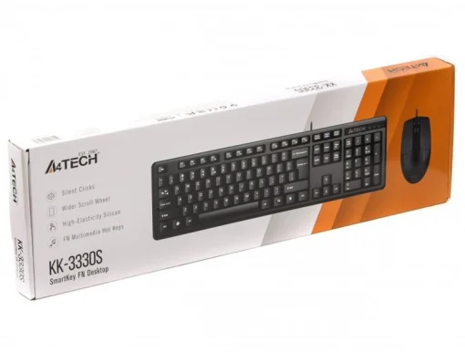 Комплект (клавиатура, мышка) A4-Tech KK-3330S Black USB