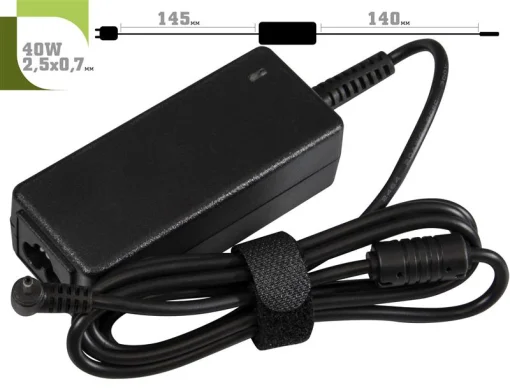 Адаптер питания 1StCharger для ноутбука Samsung 12V 40W 3.33A 2.5х0.7мм + каб.живл. (AC1STSA40WB)