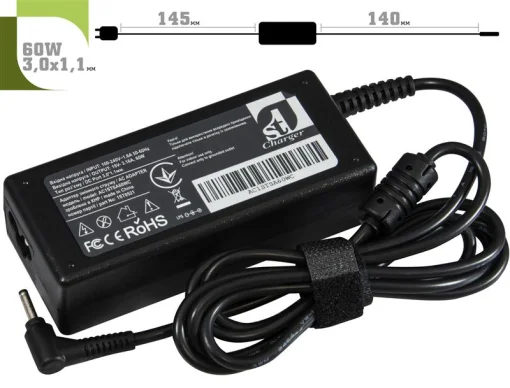 Блок питания 1STCHARGER для ноутбуков Samsung 19V 3.16A 3.0х1.0mm 60W (AC1STSA60WC)