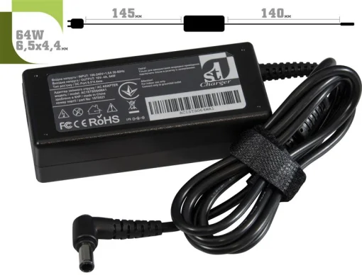 Блок живлення 1StCharger для ноутбука Sony 16V 64W 4A 6.5х4.4мм + каб.живл. (AC1STSO64WA1)