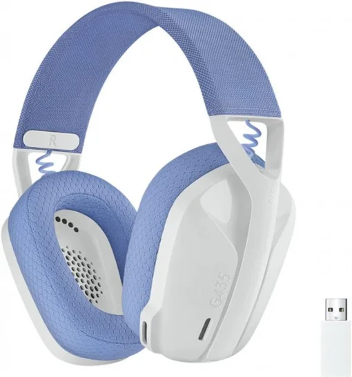 Навушники геймерскі LOGITECH G435 Lightspeed Wireless Gaming Headset Off White and Lilac (981-001074)