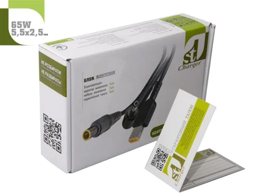 Блок живлення 1STCHARGER для ноутбуків 19V 3.42A 5.5x2.5mm 65W (WM1ST19V65W5525)